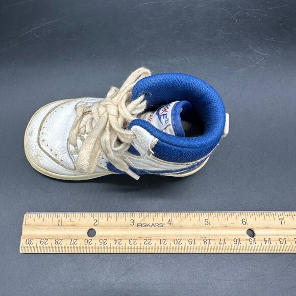 1987 Nike Delta Force Toddler Baby Shoes Blue High Top Sneakers Size 4 READ Vtg - Picture 15 of 15